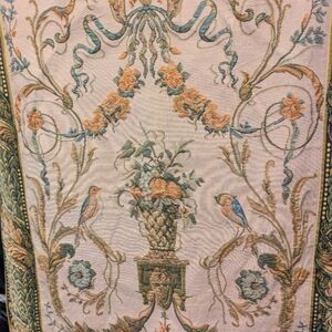 Charlotte Home Furnishings Birds Beige Belgian Tapestry Wall Hanging